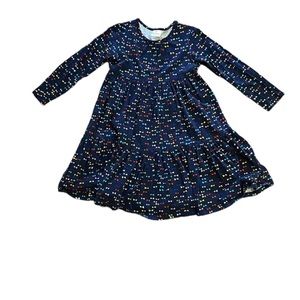 Hanna Andersson geometric point long sleeved cotton dress